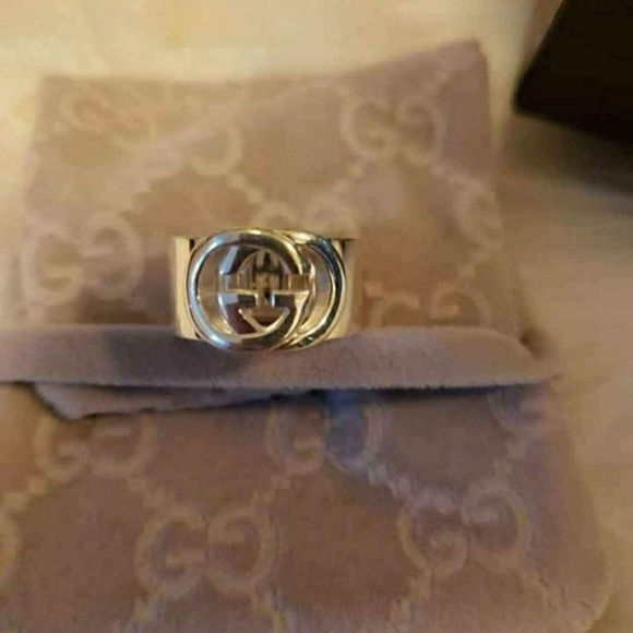 Authentic 925 sterling silver Gucci ring - size 7 - Picture 2 of 5